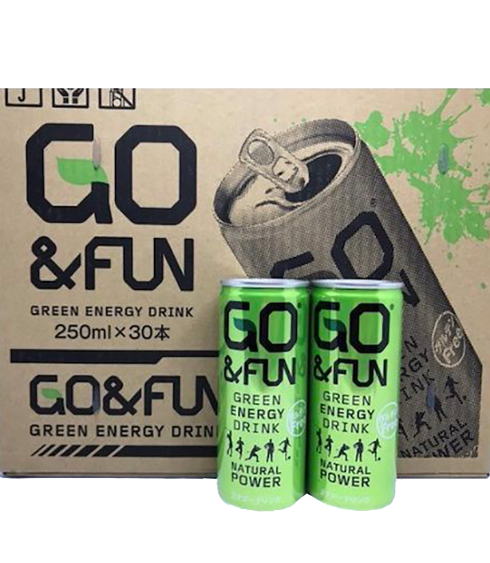 GO&FUN グリーンエナジードリンク<br>250ml 30本入り ケース販売